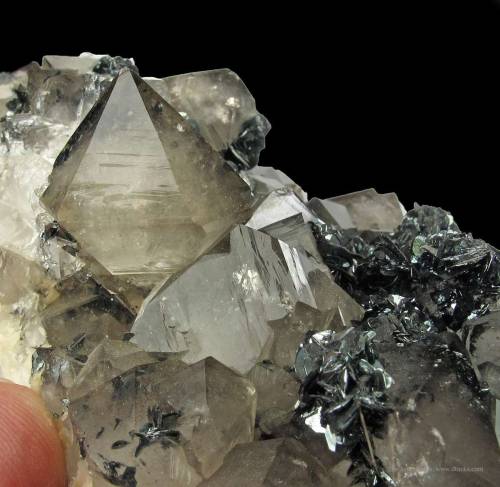 Hematite on Beta Quartz on Hematite - Florence Mine, Egremont, West Cumberland Iron Field, Cumbria, 