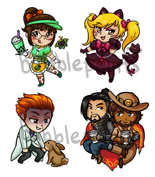 Hello, I am back from the dead!While dead, I made some Overwatch charms :3cAvailable on Etsy!