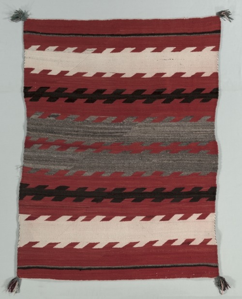 Navajo banded rug, ca. 1880.  Now in the Cleveland Museum of Art.