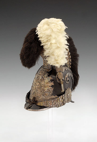 histry-buff: France, Garde du Corps du Roi M1814 Officer’s Helmet, c. 1814. Black varnish
