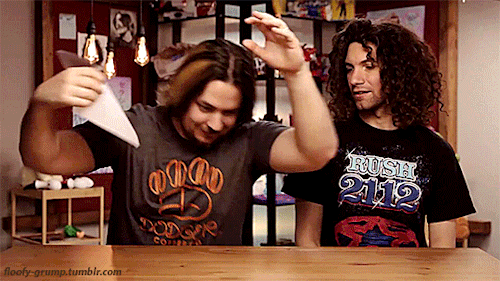 floofy-grump:Arin and Dan slamming themselves on the table