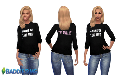 Dress up your ***Flawless female sims in this Beyoncé inspired sweater! Mesh by sentate, recolor by 