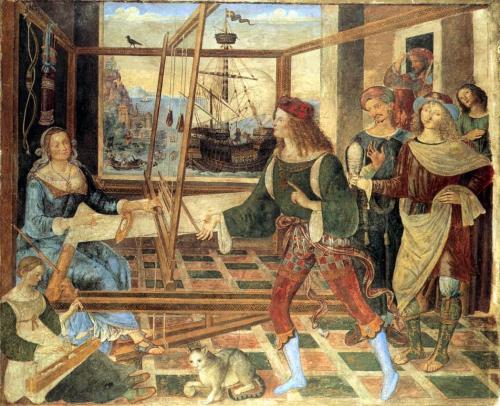 lionofchaeronea:  The Return of Odysseus (aka Penelope with the Suitors), Pinturicchio (Bernardino di Betto), 1508-09