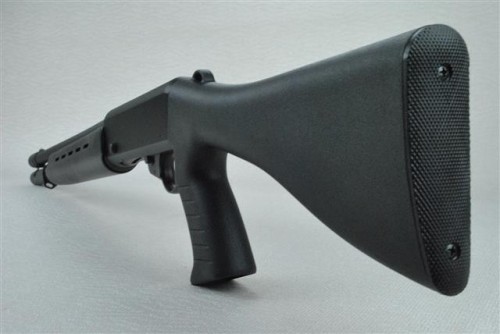 gunrunnerhell:  LAW-12 The lesser known sibling to the the SPAS-12, this semi-auto only shotgun was made by Franchi in Italy. Compared to the SPAS, the LAW is extremely lightweight and much more practical. They share quite a bit of parts compatibility;