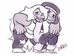 weirdlyprecious:  Rubethystmy ultimate brotp Consider this. The mischievous things both could do if they’d given a chance. I bet Pearl would have nightmares. 