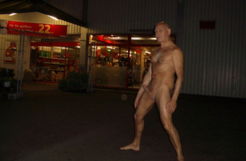 Nude men on the street