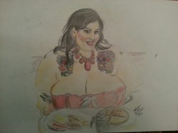 Some fan art I did of the beautiful bbwgloryfoxxx