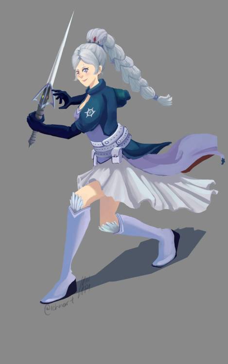 Weiss - RWBY fan artLoving the color palette the design team used. The blue jacket~