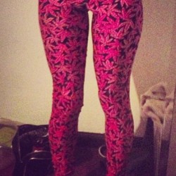 theganjagirls:  #cute #pink #pot #leggings