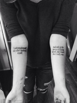 little-sweet-tattoos:  I understood myself