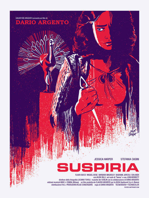 Suspiria (1977) by Matt TalbotAll month long, I will be drawing 2-color posters for my favorite spoo