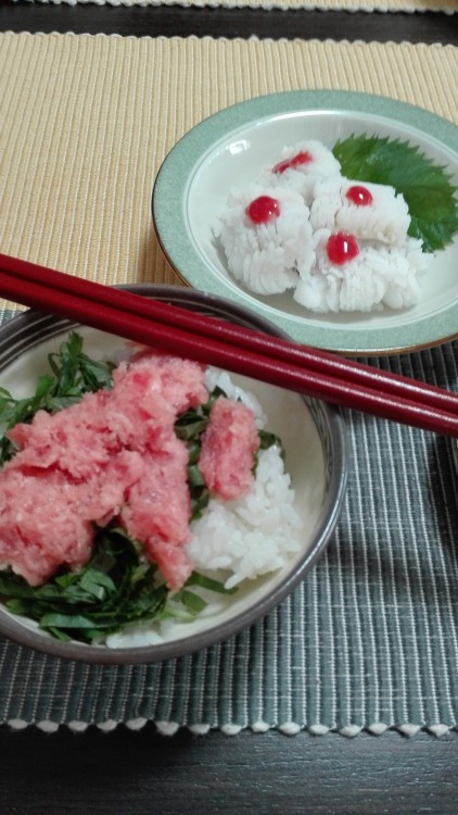 鱧とマグロ丼