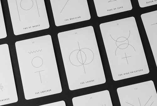 Minimalist tarot design by Kati Forner