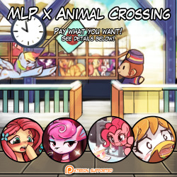 nsfwneko:The My Little Pony x Animal Crossing PWYW NSFW Pack has arrived!This pack Features: Fluttershy, Pinkie Pie, Rarity and AppleJack from MLP and Isabelle, Tom Nook, Diana, Merengue and Pompom from AC! It’s a 4 picture series with 7 layer comps