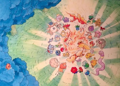 bulbasaur-propaganda:  Some lovely artworks by Keiko Fukuyama. I miss this old style of Pokemon