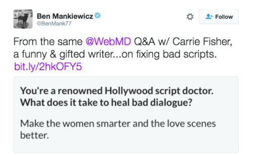 Porn Pics refinery29: These Carrie Fisher tweets and