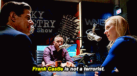 karenpage:Karen talking to or about Frank Castle, a character progression