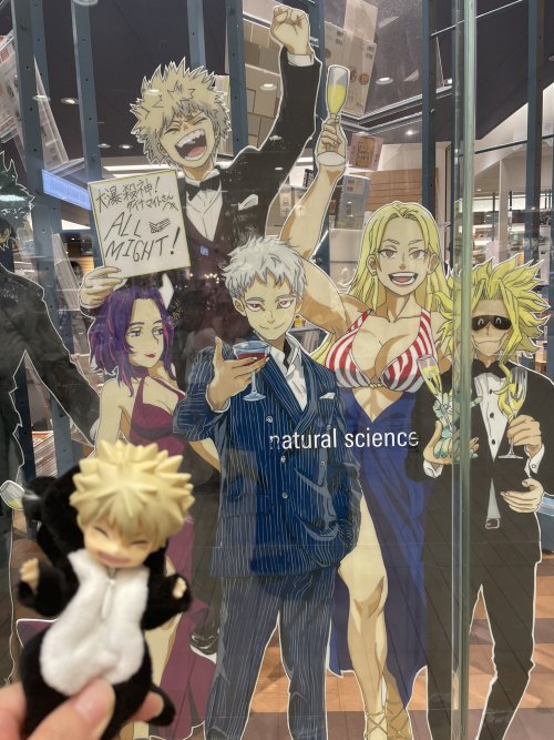 A Bookstore In Japan Made These Cute Standees Of The MHA Characters. You Can See Teen AFO Here As Well