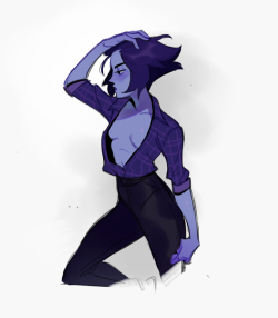 kingkimochi:   me and my friend were discussing the Very Specific lesbian energies that  lapis radiates and it is both Flannel Lesbian and also Open-Shirt  Lesbian. with these powers combined she is the Ultimate Lesbian   