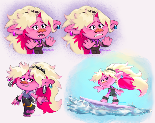 CARNATION!!! Some Colored Doodles I Did Of Her Including A Rock Style Fit Option Since My Voice Claim