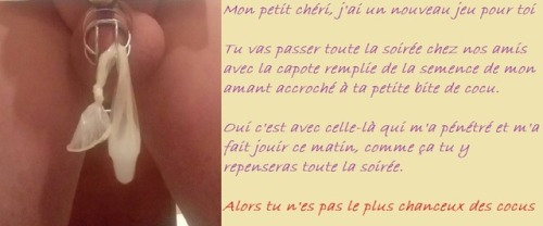 candaulistepourelle: Tu es diaboliquement magnifique ma chérie. Je porterais ce symbole de mon cocufiage pour te faire plaisir. Real-Life / 0%    Humiliation 👩🏻‍🍳♠️😈👇🏼👇🏼👇🏼Intraitable comme tu m'aimes mon petit lonlon