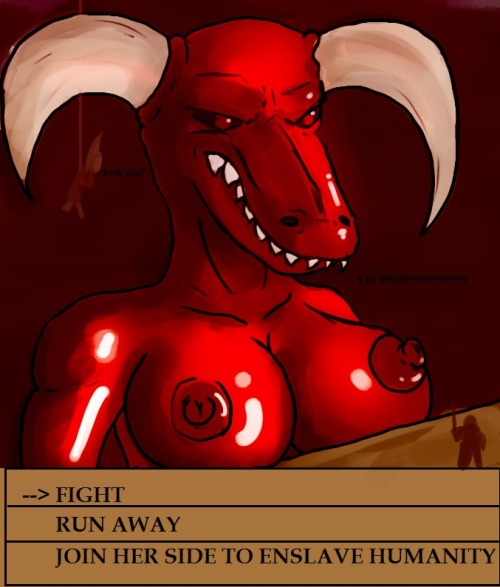 Breastus DemonicusFrom a series of amazing spontaneous drawthreads on /v/ back in 2011.