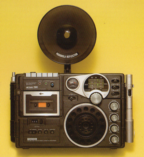 lessadjectivesmoreverbs:Vintage Japanese Boomboxes via Present and Correct