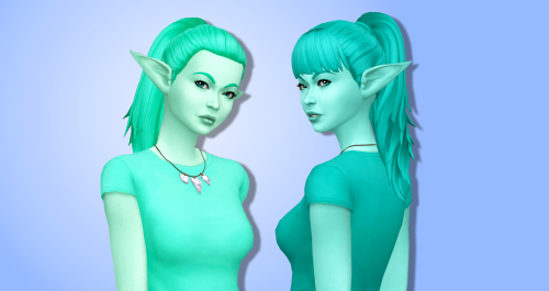 SimLaughLove Simple Ponytail Hairs in Sorbets RemixUpdated recolours from my original posts: ADULT /