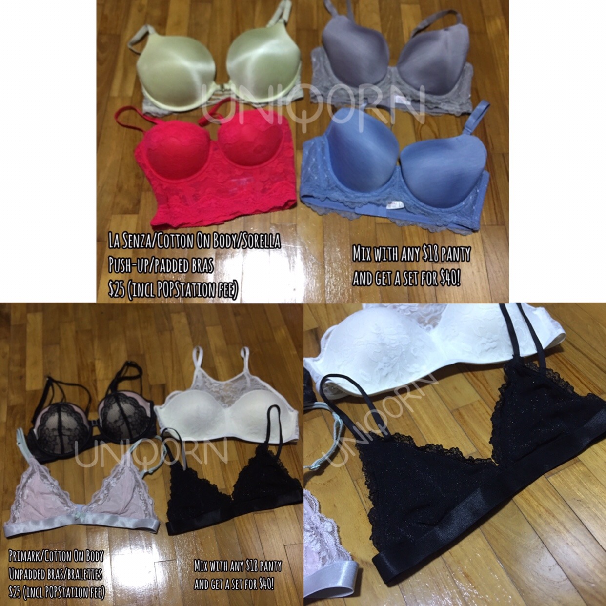 uniq0rn:  uniq0rn servicesI mainly do panty sales,I desperately need to get rid of my panties, so hit me up for panties for as low as ย, bras for ษ, and ุ if you get them as a set! More info in the pictures below, just zoom in~ 😊Yes, that bralette