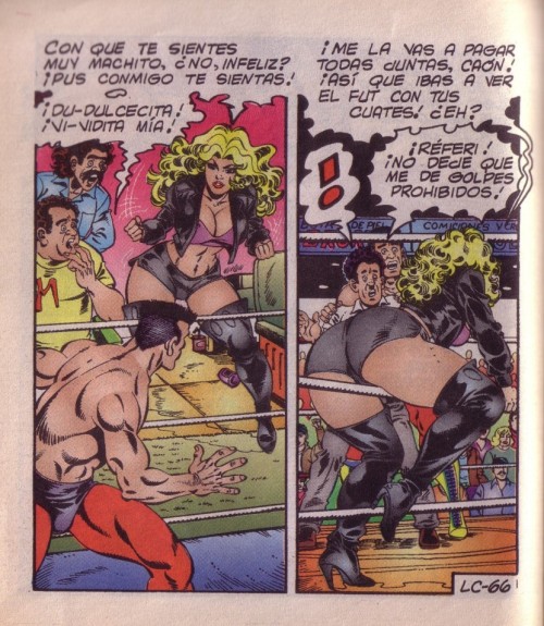 fightingamazons: #Catfight #Art #Mexican #erotic #comics “Luchas Calientes No. 4 Cola Picada L