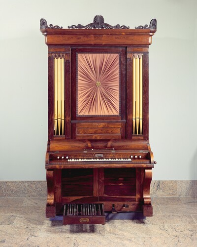 Pipe Organ, Richard M. Ferris, ca. 1850, Musical InstrumentsGift of Hans H. Schambach, 1986Size: H. 