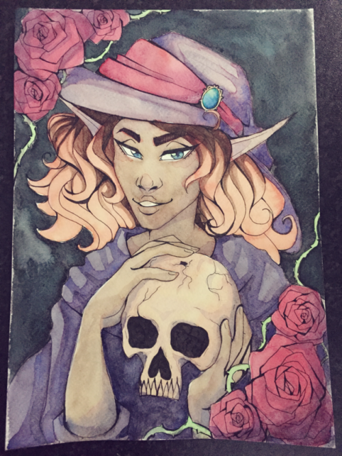 ringamon:Its him… Taako Adventurezone[image description: a painting of Taako from the waist up again