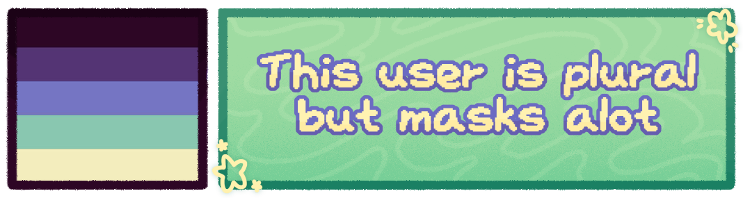 this user is plural but masks a lot