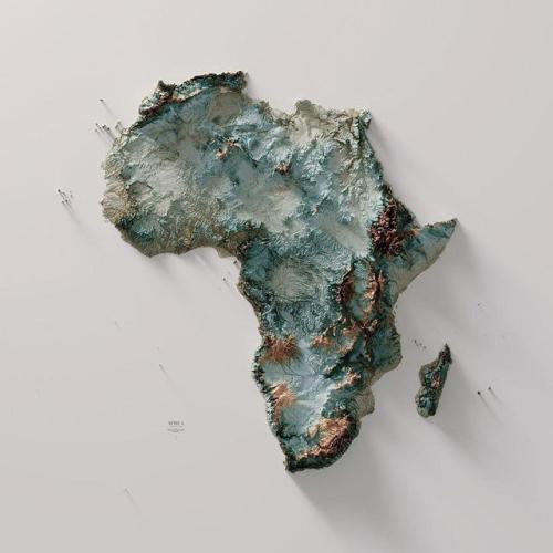 mapsontheweb:Elevation profile of Africa.