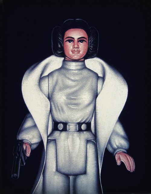 atomic-chronoscaph:  Star Wars Action Figures black velvet paintings by Bruce White 
