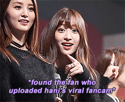 hyoyu:    #THROWBACK → when hani recognizes the fan who uploaded her viral fancam 