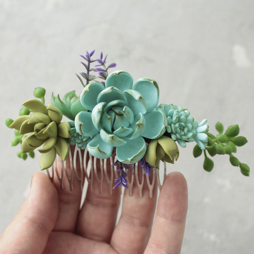 culturenlifestyle: Stunning Polymer Based Hair Accessories Look Like Real Life Flowers by Iryna Osin