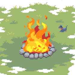 pixeljamgames:  A nice big bonfire. A happy