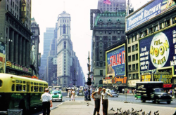 yesterdaysprint:    Times Square toward 46th Street, New York, 1953  