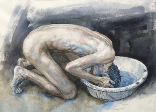 boysnmenart:  Daniel Barkley, Blue Rinse (2010)                     
