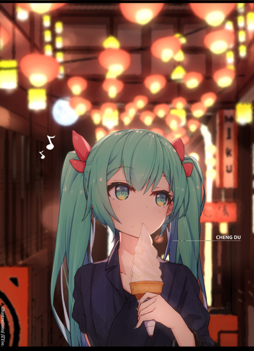 aku-no-homu:CHENGDU※Miku (excerpt) by artist 渣音Re. (@ZY_Remix, weibo)
