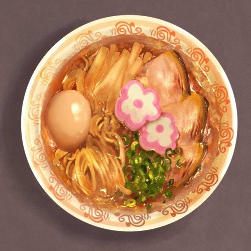 bestrollever:

I finished the set, so now I have a total of 4+1 ramen bowl. The first one was drawn around March They will be available as print set by August!  