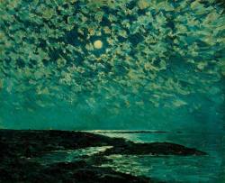 blue-storming:  Childe Hassam, Moonlight, Isle of Shoals, 1892