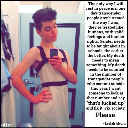 profeminist:TW for suicide SUPPORT AND LOVE TRANS YOUTHTrans Youth Support NetworkTransgenderChild.n