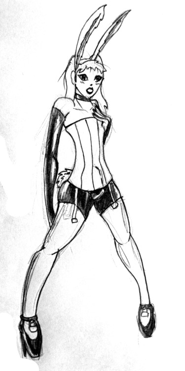 grosslyabnormal:  Bunny Femboy by RubberLink 