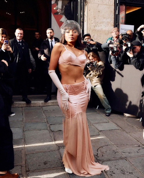 Kat Graham For The Jean Paul Gaultier Spring/summer 2024 Couture By Simone Rocha Show In Paris