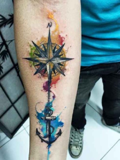 Pin by Diego Alejandro Tattoo on Brujulas y relojes tattoo  Jack sparrow  tattoos Arm tattoos for guys Compas tattoo
