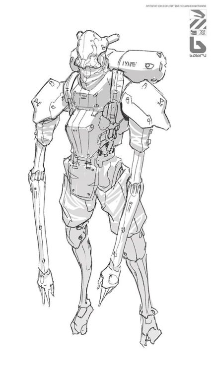 Mech sketch by Nivanh Chanthara.More robots here.