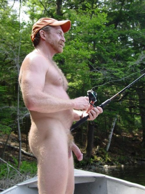 Naked redneck white trash man