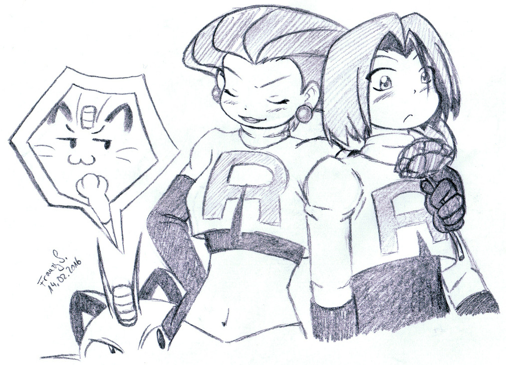 miyatoriaka: Team Rocket Valentine Version: “YOU HAVE TO BE MY VALENTINE!”  Bonus: